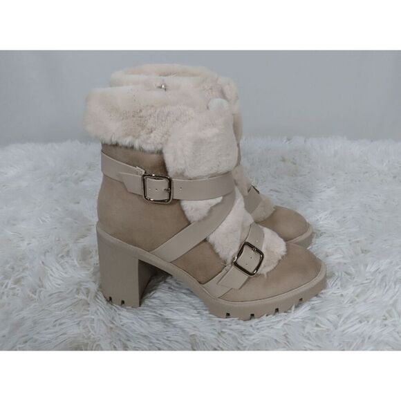 I.N.C. International Concepts Bemie Buckled Booties Nude 8.5M - Picture 2 of 9